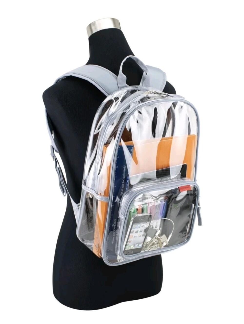 Clear PVC Backpack - Transparent Travel Bag T25